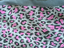 Load image into Gallery viewer, Grey with Pink Chiffon Style Animal Leopard Print Design Soft Ladies Scarf with Border