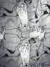 Load image into Gallery viewer, Pamper Yourself Now Grey Sketched Mixed Dog Design Scarf Pug, Sausage Dog, Labrador and whippit