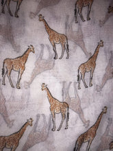 Load image into Gallery viewer, Creamy white giraffe long soft scarf