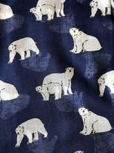 Load image into Gallery viewer, Polar bear long soft scarf/wrap
