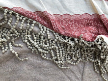 Load image into Gallery viewer, Pink funky snood with diamond design finish and small tassels