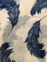 Load image into Gallery viewer, Pamper Yourself Now Beige with Blue Feathers, Long Scarf, Soft Ladies Fashion London