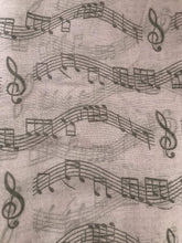 Load image into Gallery viewer, Pamper Yourself Now Big Scarf, Pink with Brown Music Notes Print Scarf. Lovely Warm Winter Scarf Fantastic Gift