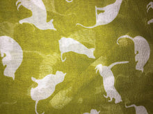 Load image into Gallery viewer, Pamper Yourself Now Mustard with white Cats Scarf, Beautiful Design, Fantastic for the animal lover in us all