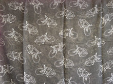 Load image into Gallery viewer, Black with White Bicycle Scarf Vintage Fashion Style, Lovely Soft Long Ladies Scarf/Wrap