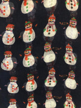 Load image into Gallery viewer, Blue Snowman Design Ladies Scarf. Great Christmas Scarf/wrap Lovely Present.