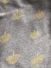 Load image into Gallery viewer, Grey / Mustard Mulberry design pleated scarf for women in lightweight acrylic