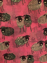 Load image into Gallery viewer, Pamper Yourself Now Pink Sketched Sheep Design Long Scarf