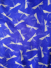 Load image into Gallery viewer, Pamper Yourself Now Royal Blue with Beige Dragonfly Fashion Long Soft wrap/Sarong