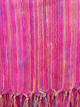 Load image into Gallery viewer, Pamper Yourself Now Dark Pink Multi Coloured Striped Ladies Scarf/wrap