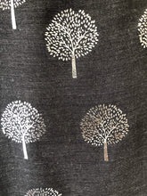 Load image into Gallery viewer, Pamper Yourself Now Dark Grey with Silver Foiled Mulberry Tree Design Ladies Scarf/wrap. Great Present for Mum, Sister, Girlfriend or Wife.