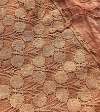 Load image into Gallery viewer, Pamper Yourself Now Pale Orange Circle lace with Chiffon Edge Design Triangle Scarf