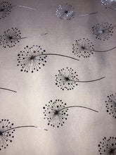 Load image into Gallery viewer, Pamper Yourself Now White with Silver Dandelion Design Long Scarf