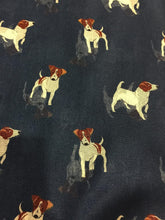 Load image into Gallery viewer, Pamper Yourself Now Navy Blue Jack Russell Dog Scarf/wrap