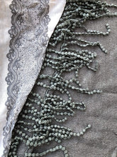 Load image into Gallery viewer, Grey funky snood with diamond design finish and small tassels