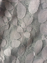 Load image into Gallery viewer, Pamper Yourself Now Grey Leaves Designs lace Triangle Scarf. a Lovely Fashion Item. Fantastic Gift
