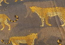 Load image into Gallery viewer, Grey cheetah long soft ladies scarf/wrap. Great present for mum, sister, girlfriend or wife.