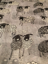 Load image into Gallery viewer, Pamper Yourself Now White Sketched Sheep Design Long Scarf, Soft Ladies Fashion London