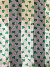 Load image into Gallery viewer, Pamper Yourself Now White with Green Four Leaf Clover Scarf Thin Pretty Scarf