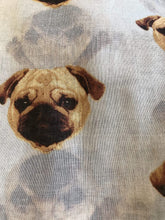 Load image into Gallery viewer, Grey pug dogs, Long Scarf, Soft Ladies Fashion London