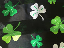 Load image into Gallery viewer, Pamper Yourself Now Big Black with Green Four Leaf Clover Scarf Thin Pretty Scarf