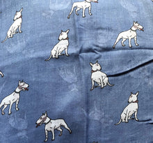 Load image into Gallery viewer, Blue English bulldog scarf