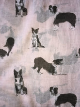 Load image into Gallery viewer, Light Pink Border Collie Dog Long Scarf with Frayed Edge