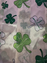 Load image into Gallery viewer, Pamper Yourself Now White with Big Green Four Leaf Clover Scarf Thin Pretty Scarf