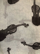 Load image into Gallery viewer, Pamper Yourself Now Green with Black Violin Scarf Lovely Long Soft Scarf Fantastic Gift