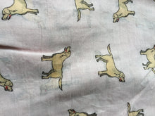 Load image into Gallery viewer, Pamper Yourself Now Pink Labrador Design 2 Long Scarf with Frayed Edge