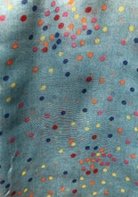 Load image into Gallery viewer, Pamper Yourself Now Blue with Multi Coloured dots Scarf/wrap