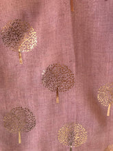 Load image into Gallery viewer, Pamper Yourself Now Lilac with Gold Foiled Mulberry Tree Design Ladies Scarf/wrap. Great Present for Mum, Sister, Girlfriend or Wife.