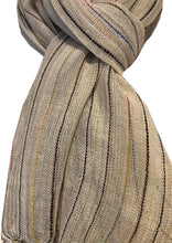 Load image into Gallery viewer, Pamper Yourself Now White Multi Coloured Striped Ladies Scarf/wrap
