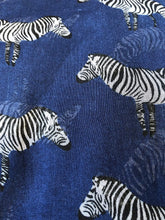 Load image into Gallery viewer, Pamper Yourself Now Navy Blue Zebra Animal Print Large Scarf Soft Summer Fashion London Fashion Fab Gift