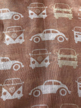 Load image into Gallery viewer, Peach Silhouette VW Campervan/Mini car Design Scarf Long Scarf