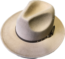 Load image into Gallery viewer, Stone Adjustable felt look Fedora hat