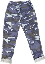 Load image into Gallery viewer, Ladies Italian blue/brown Military design Magic Pants trousers
