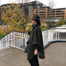 Load image into Gallery viewer, Khaki green Reversible cape