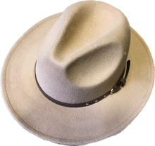 Load image into Gallery viewer, Stone Adjustable felt look Fedora hat