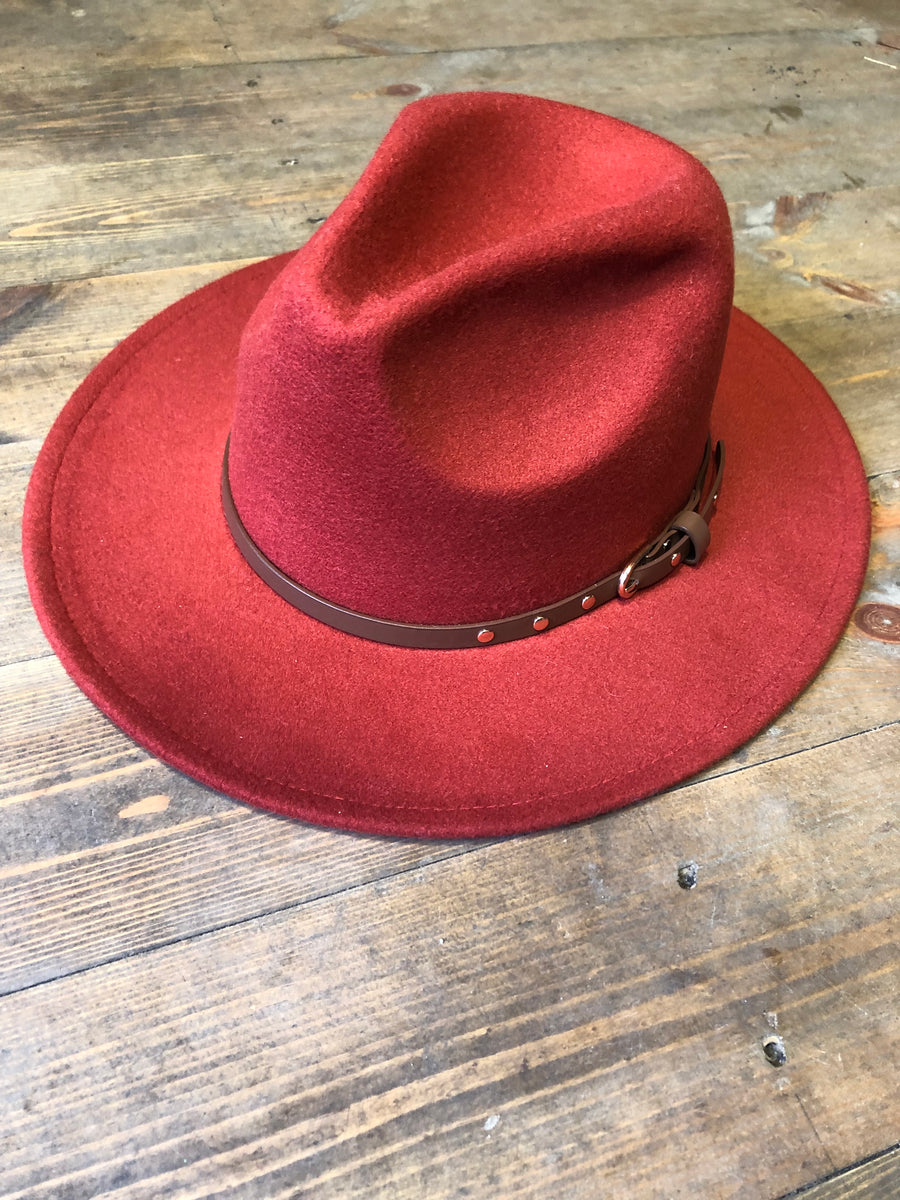 Orange fedora hat hotsell