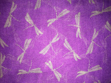 Load image into Gallery viewer, Pamper Yourself Now Purple with Beige Dragonfly Fashion Long Soft wrap/Sarong