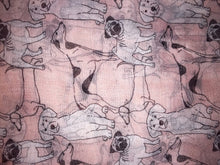 Load image into Gallery viewer, Pamper Yourself Now Pink Sketched Mixed Dog Design Scarf Pug, Sausage Dog, Labrador and whippit