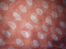 Load image into Gallery viewer, Pamper Yourself Now Peach with White Big spot Scarf/wrap