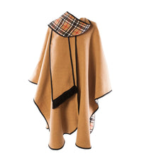 Load image into Gallery viewer, Camel Reversible cape