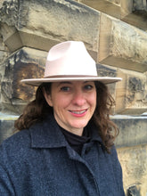 Load image into Gallery viewer, Light beige Adjustable felt look Fedora hat