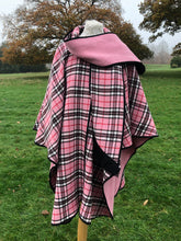 Load image into Gallery viewer, Tartan Pink cape