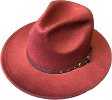Load image into Gallery viewer, Orange Adjustable felt look Fedora hat