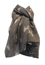 Load image into Gallery viewer, White fancy poodle design soft long scarf