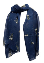 Load image into Gallery viewer, Navy border collie dog scarf