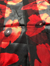Load image into Gallery viewer, Black thin poppy Ladies Soft Long scarf
